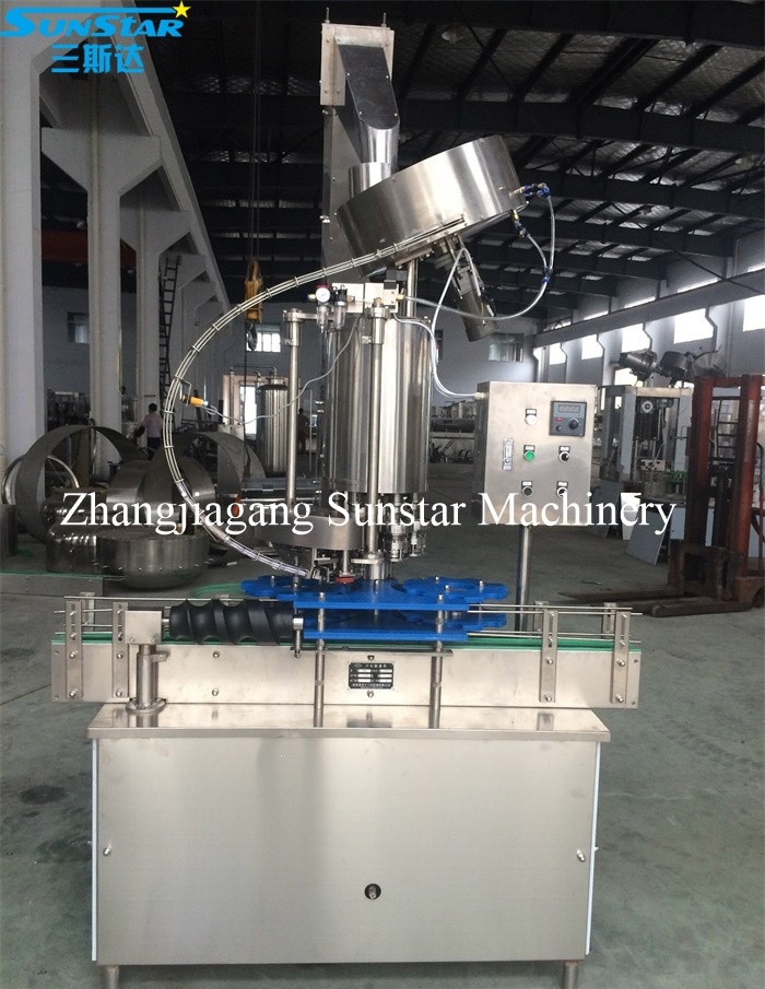 Automatic glass jar capping machine for juice sauce drink food