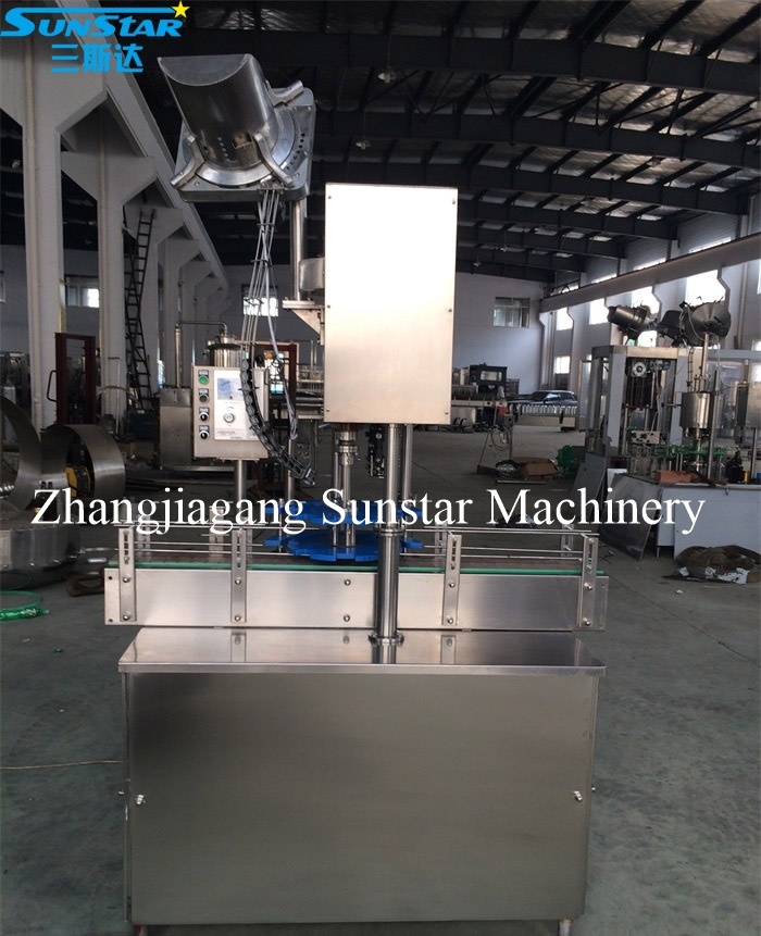 Automatic rotary type ropp aluminum cap capping machine for glass plastic bottle