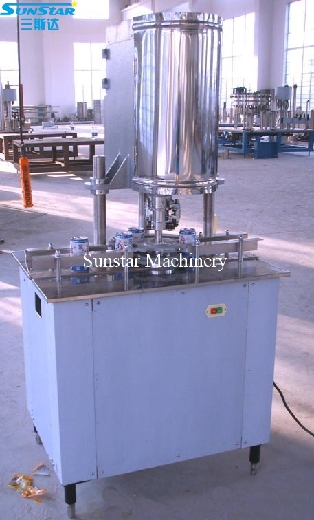 Automatic aluminum tin pet can sealer machine for juice milk drink 2000cph