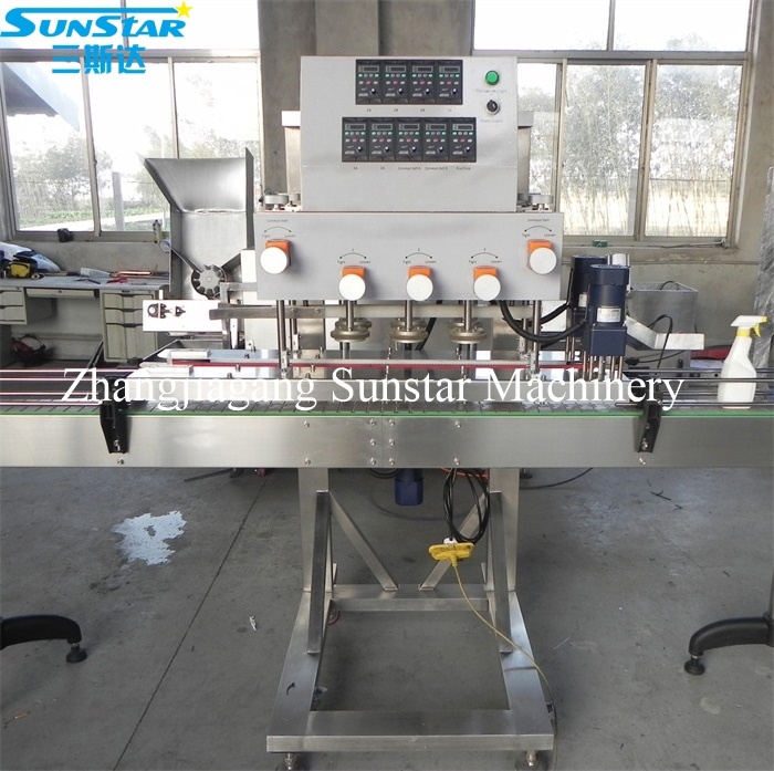 Automatic linear twist capping machine for various screw caps