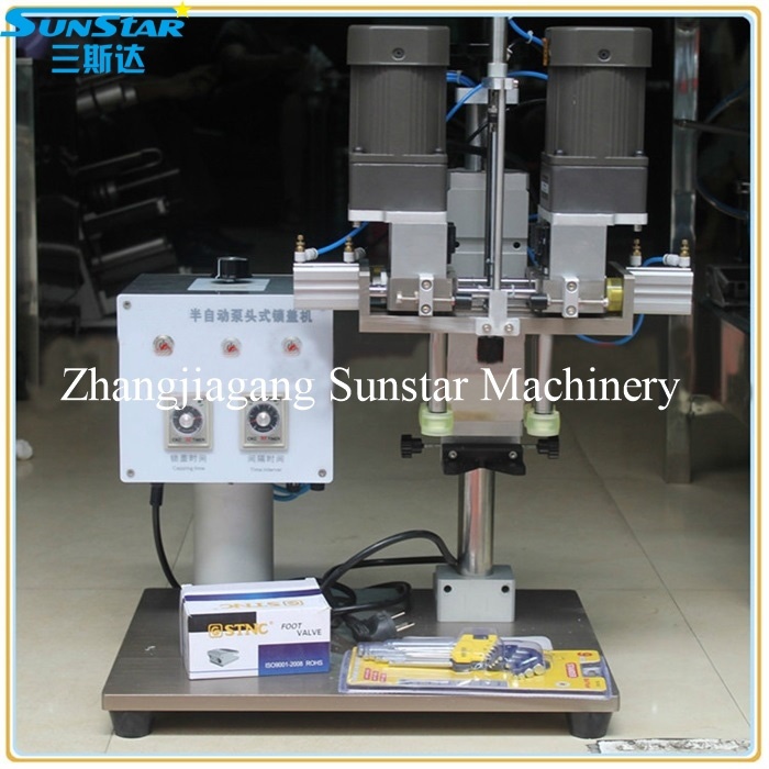 Manual or semi automatic multi function capping machine