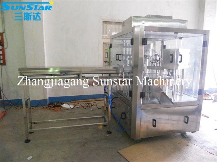 Automatic standing up pouch with spout filling and packaging machine for soybean milk