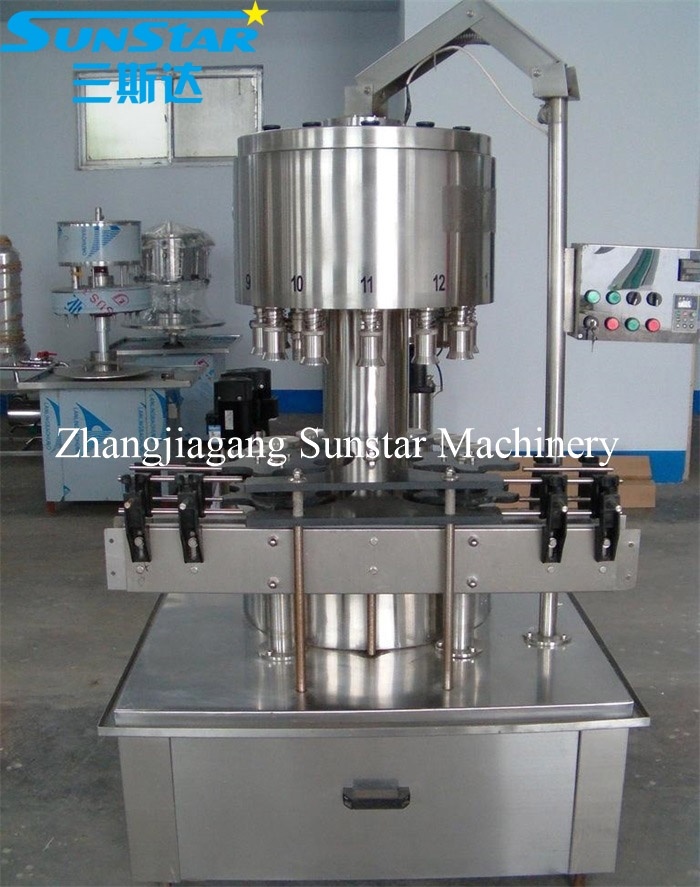 Automatic rotary wine liquor bottling machine in glass bottle