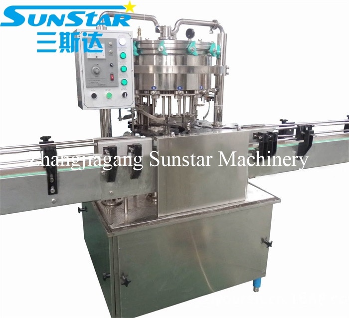 Rotary small carbonated soft drink or soda water bottle filling machine