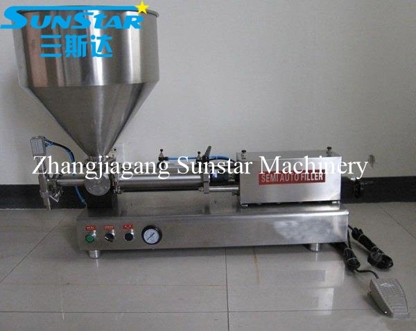 Semi automatic manual filling machine for paste honey stick sauce